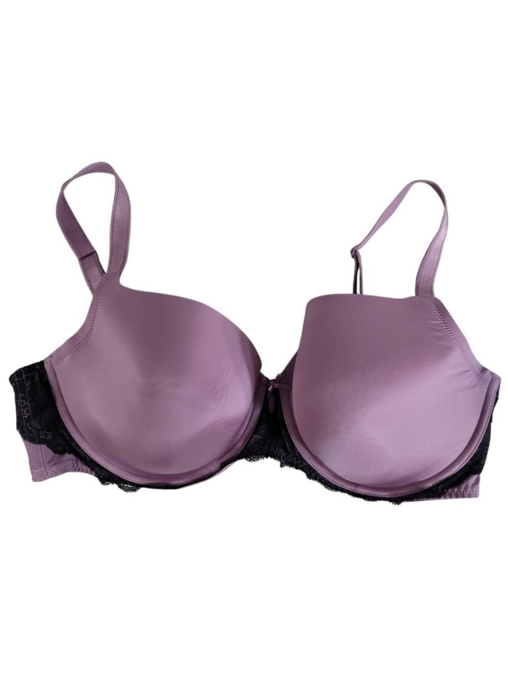 Torrid Sexy T Shirt Balconette Bra 40DD Purple Underwire Lace Trim Full Coverage